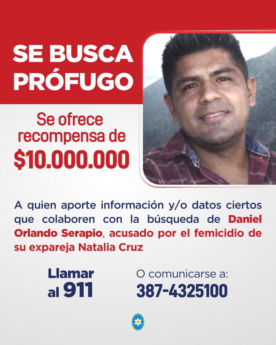 URGENTE. Detuvieron a Daniel Orlando Serapio, principal sospechoso por el femicidio de Natalia Cruz